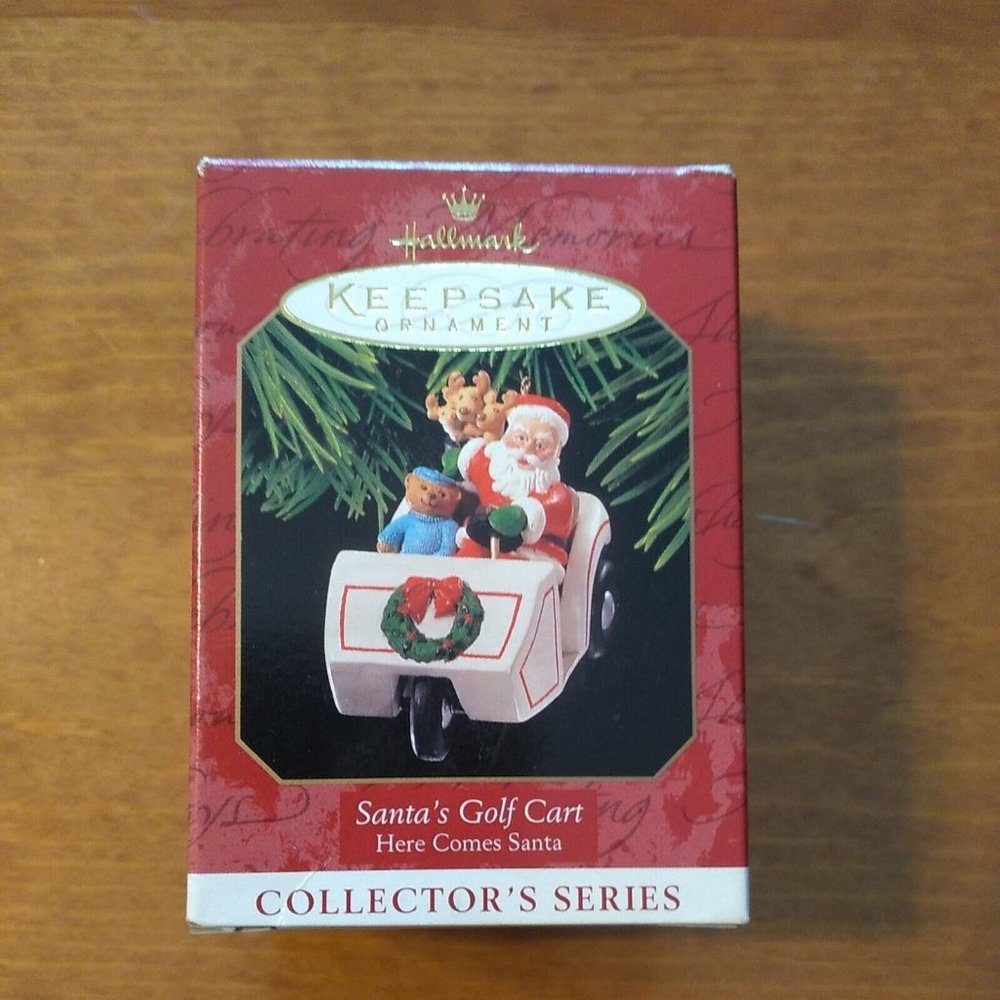 Hallmark Keepsake Ornament Santa's Golf Cart Here Comes Santa #21 1999